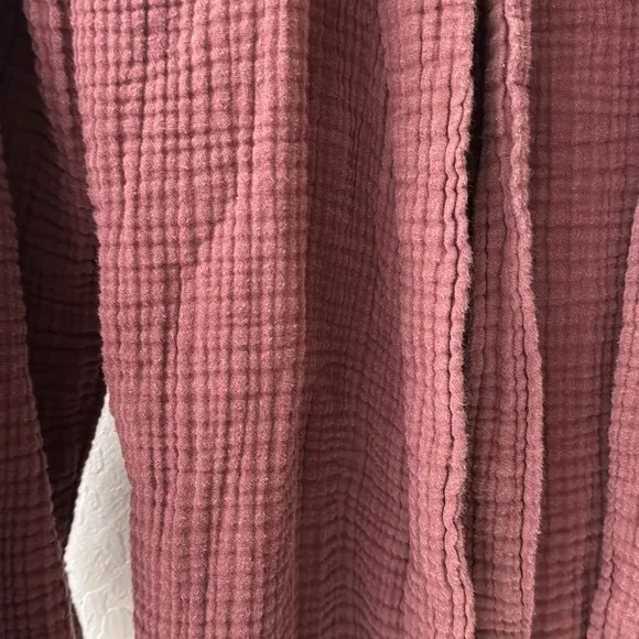 Parachute Purple Burgundy Cloud Cotton Waffle Belted Robe XS