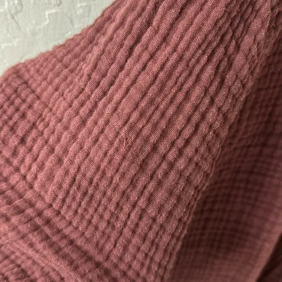 Parachute Purple Burgundy Cloud Cotton Waffle Belted Robe XS
