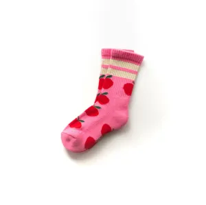 Pink Apple Glitter Socks - ONLY 0-6 months LEFT!