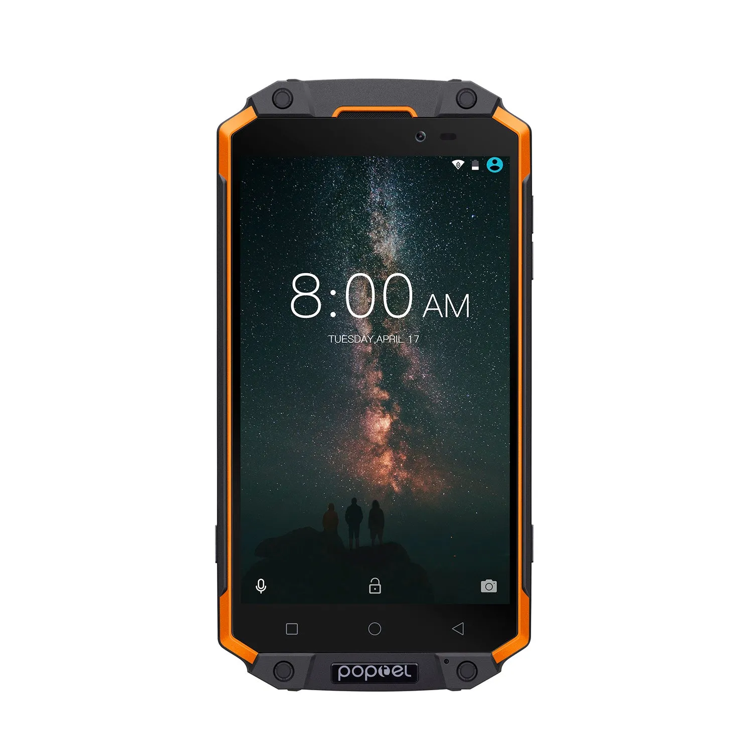 POPTEL P9000 MAX Smart Phone -  5.5 Inch, Dustproof, Shockproof, Waterproof - Orange