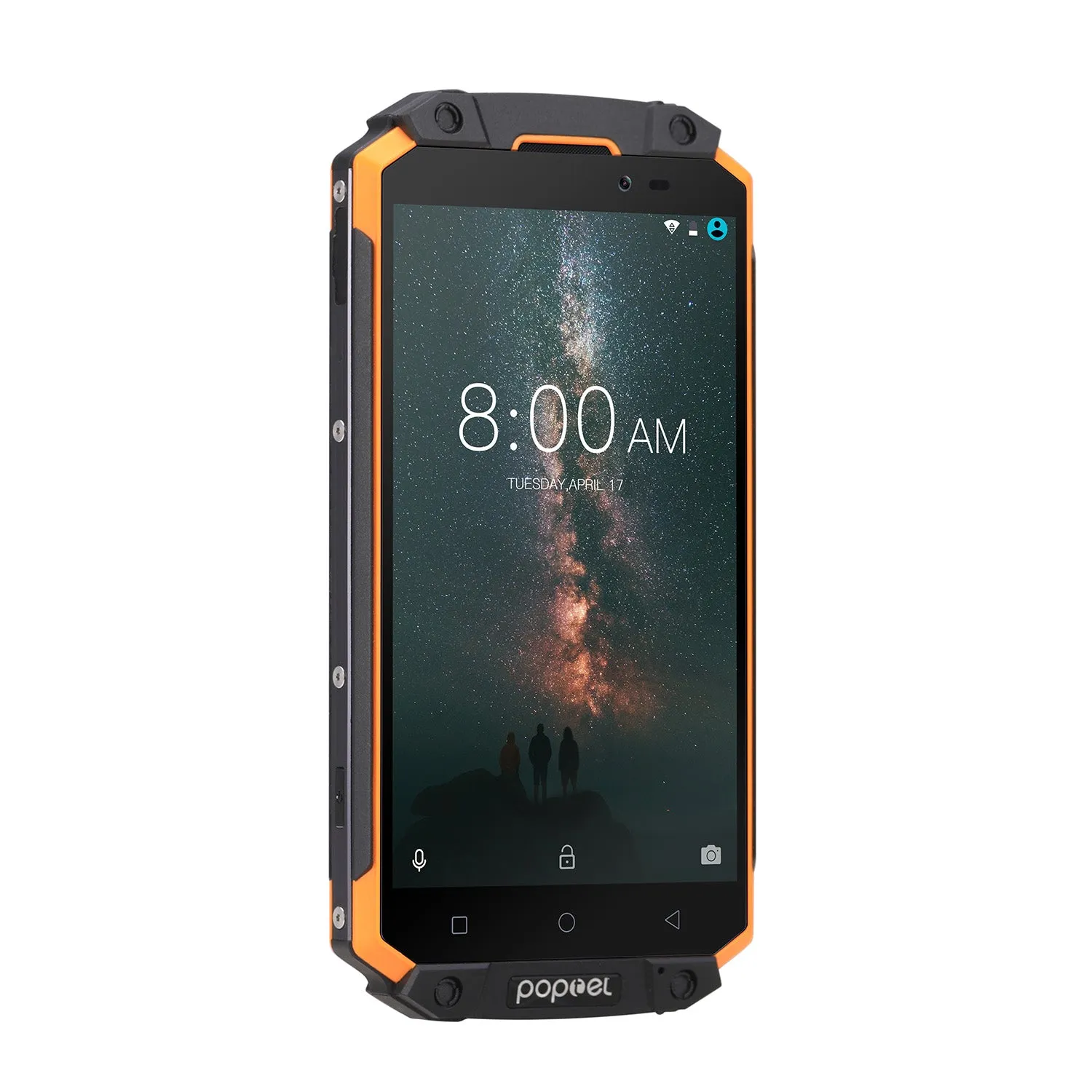 POPTEL P9000 MAX Smart Phone -  5.5 Inch, Dustproof, Shockproof, Waterproof - Orange