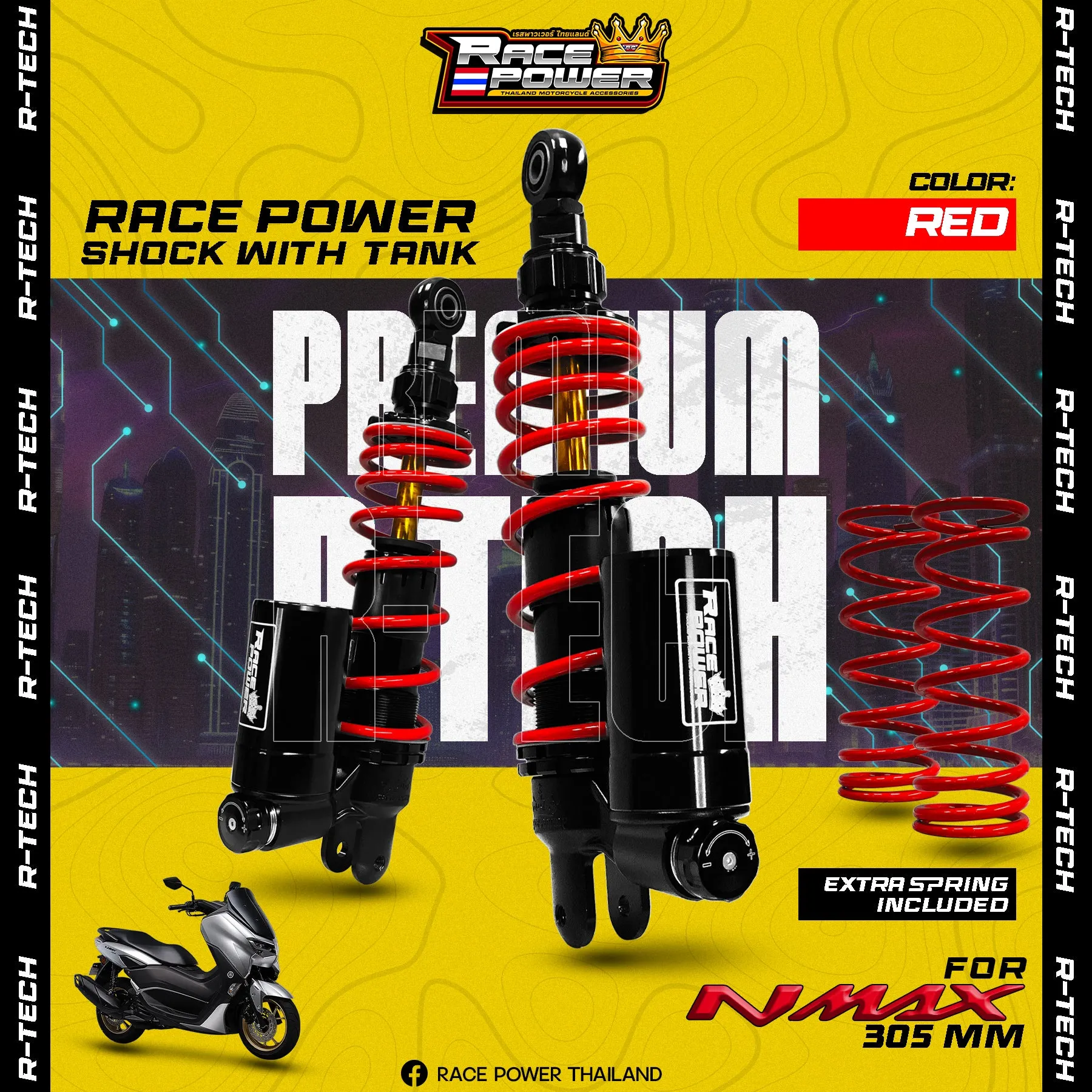 RACE POWER R TECH AEROX / NMAX (RED)