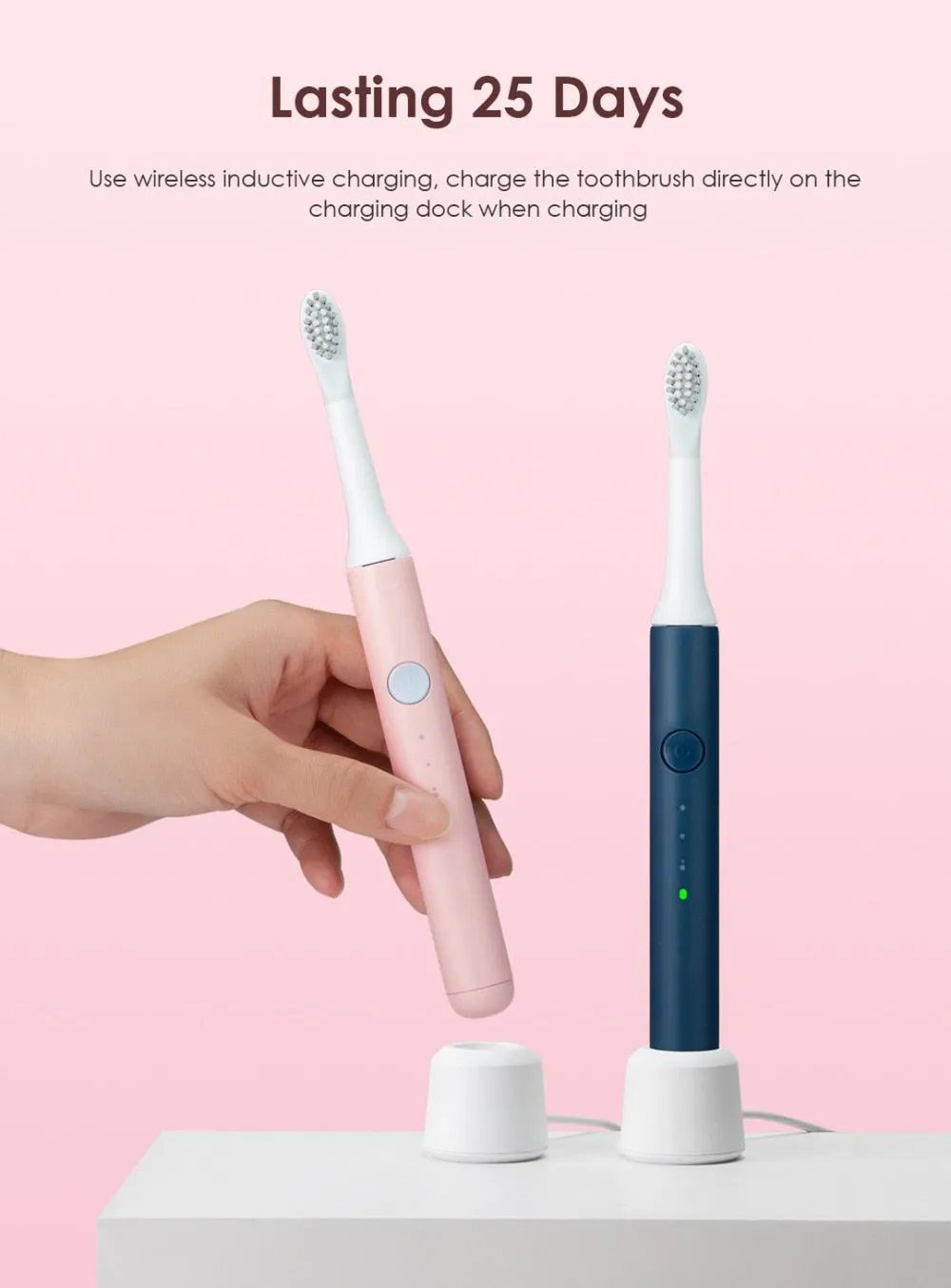 Rechargeable Ultrasonic Automatic Tooth Brush