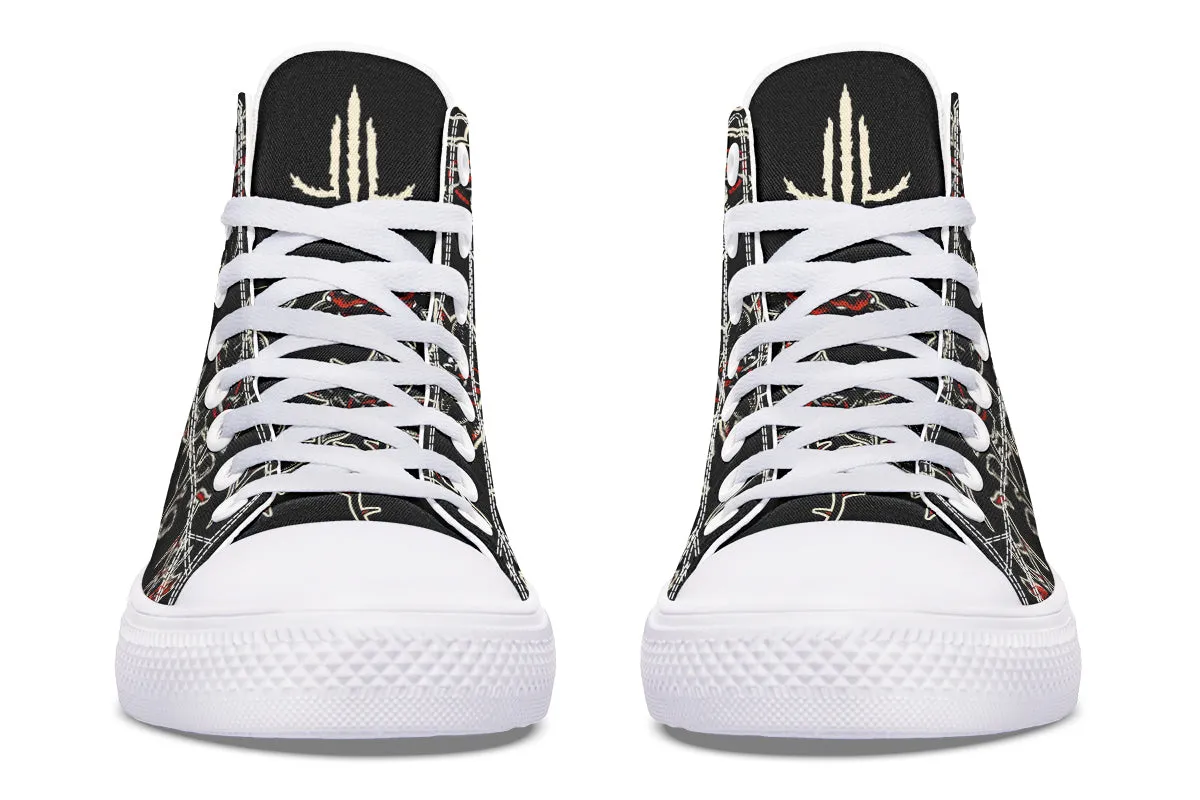 Rose Pattern High Tops
