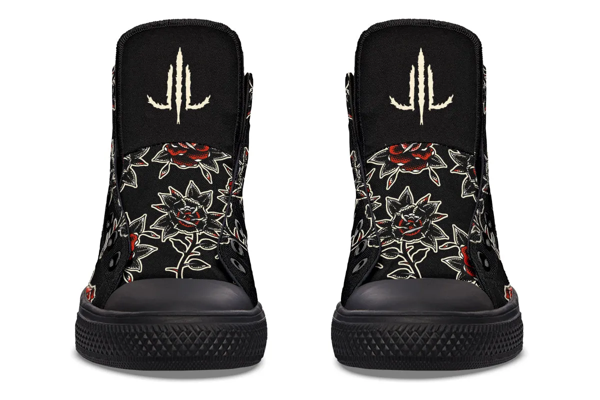 Rose Pattern High Tops