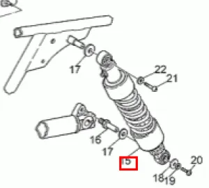 Shock, Rear (03550230) (#03550230)