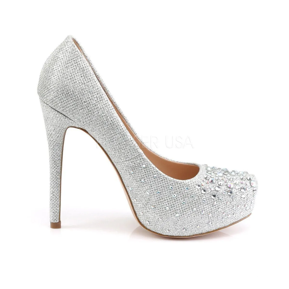 SS-DESTINY-06R Pump | Silver Fabric