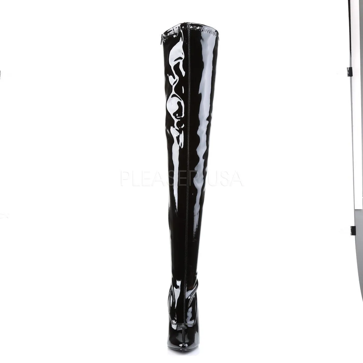 SS-DOMINA-3000 Thigh Boot | Black Patent