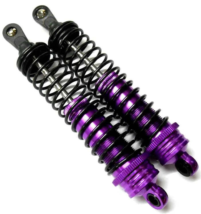 T81003P 1/8 Scale RC Front Shock Absorber Damper x 2 110mm Long Hi Speed Purple