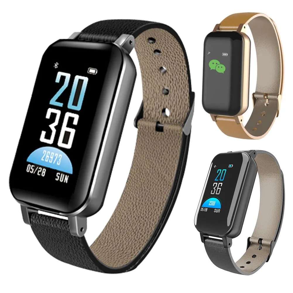 T89 TWS Smart Watch Bracelet headphone Heart Rate For Android iOS