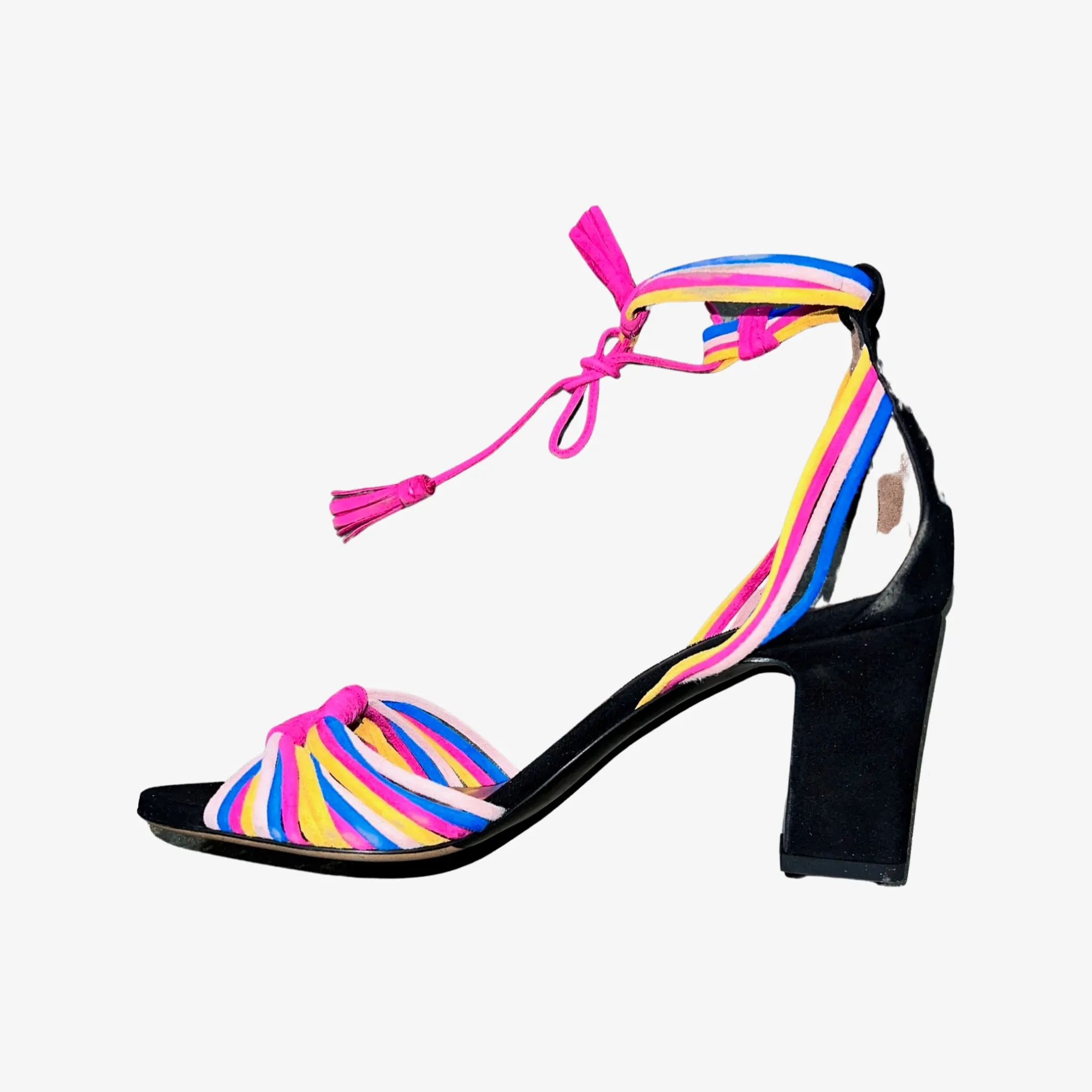 Tabitha Simmons Jamie Tassels Multicolor/Black Kinsuede