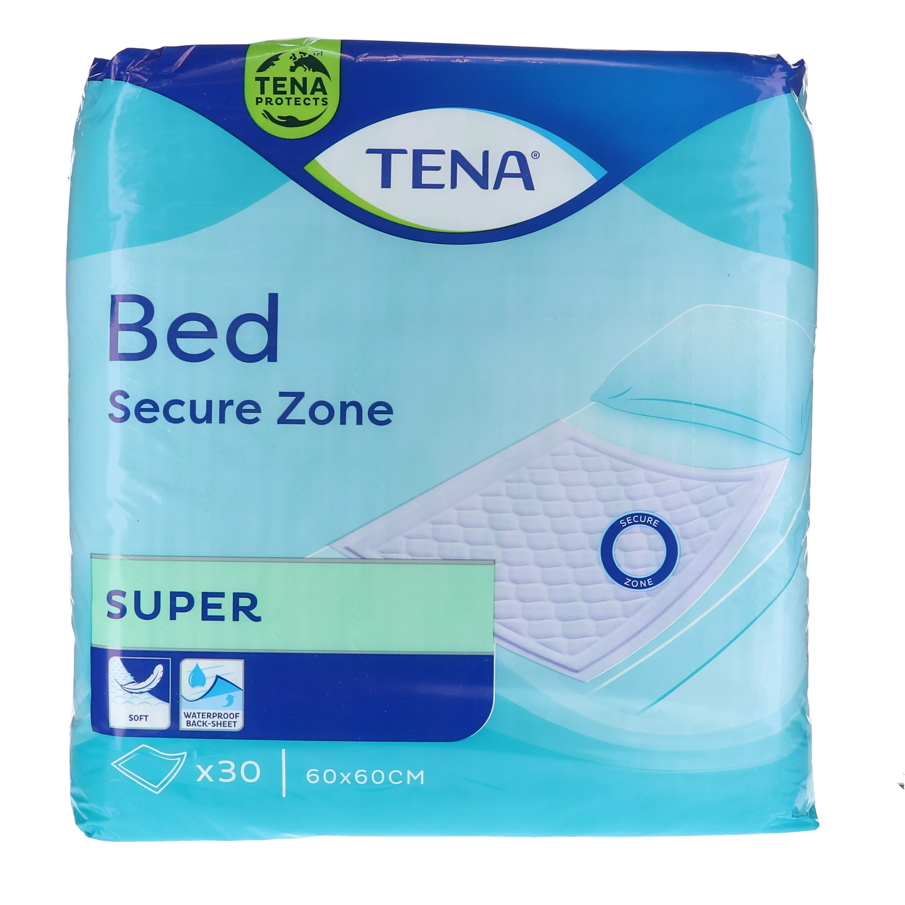 TENA Bed Super Onderleggers 60x60 cm - 30 stuks
