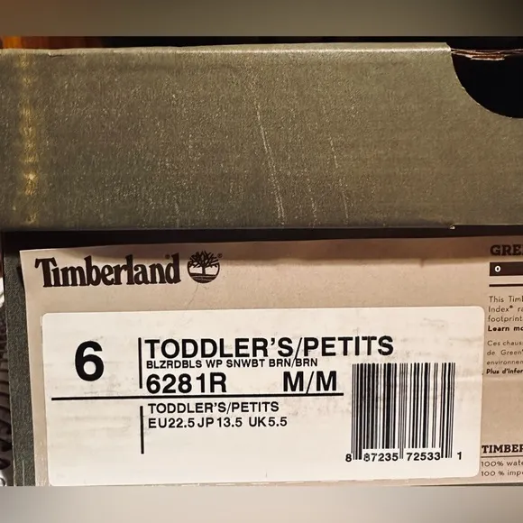 Timberland Blizzard Bliss Waterproof Brown Snow Boot   Toddler 6    New …