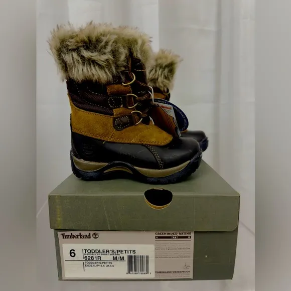 Timberland Blizzard Bliss Waterproof Brown Snow Boot   Toddler 6    New …