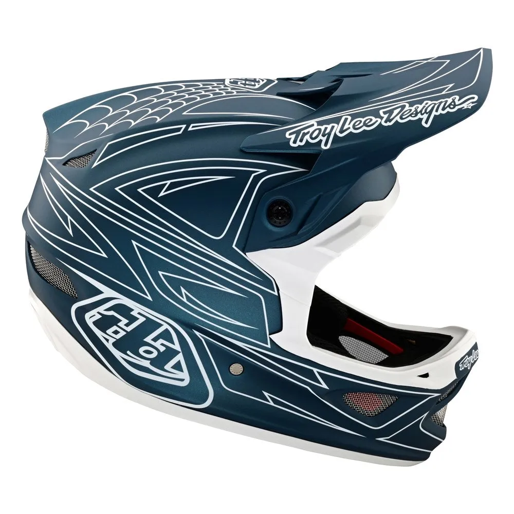 TLD 23 D3 AS Fiberlite Helmet Spiderstripe Blue
