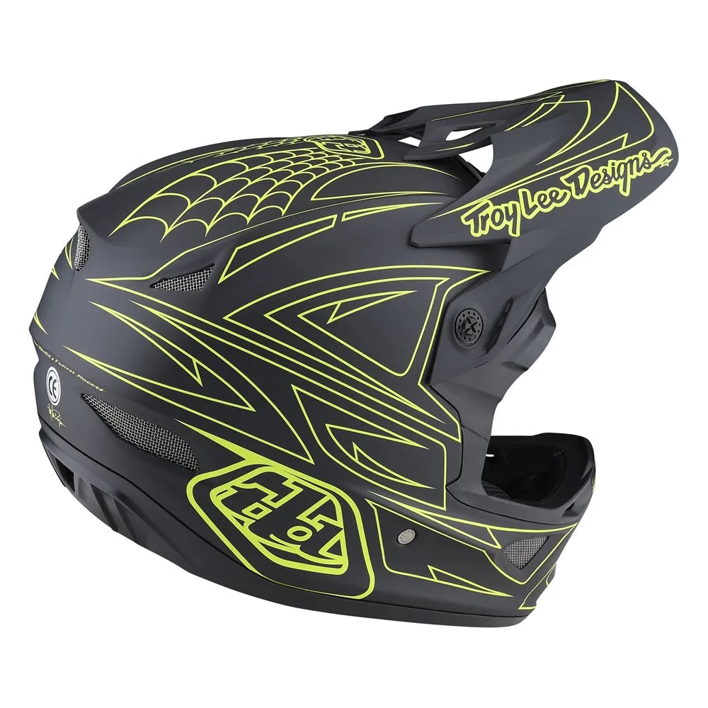 TLD D3 AS Fiberlite Helmet Spiderstripe Grey / Yellow