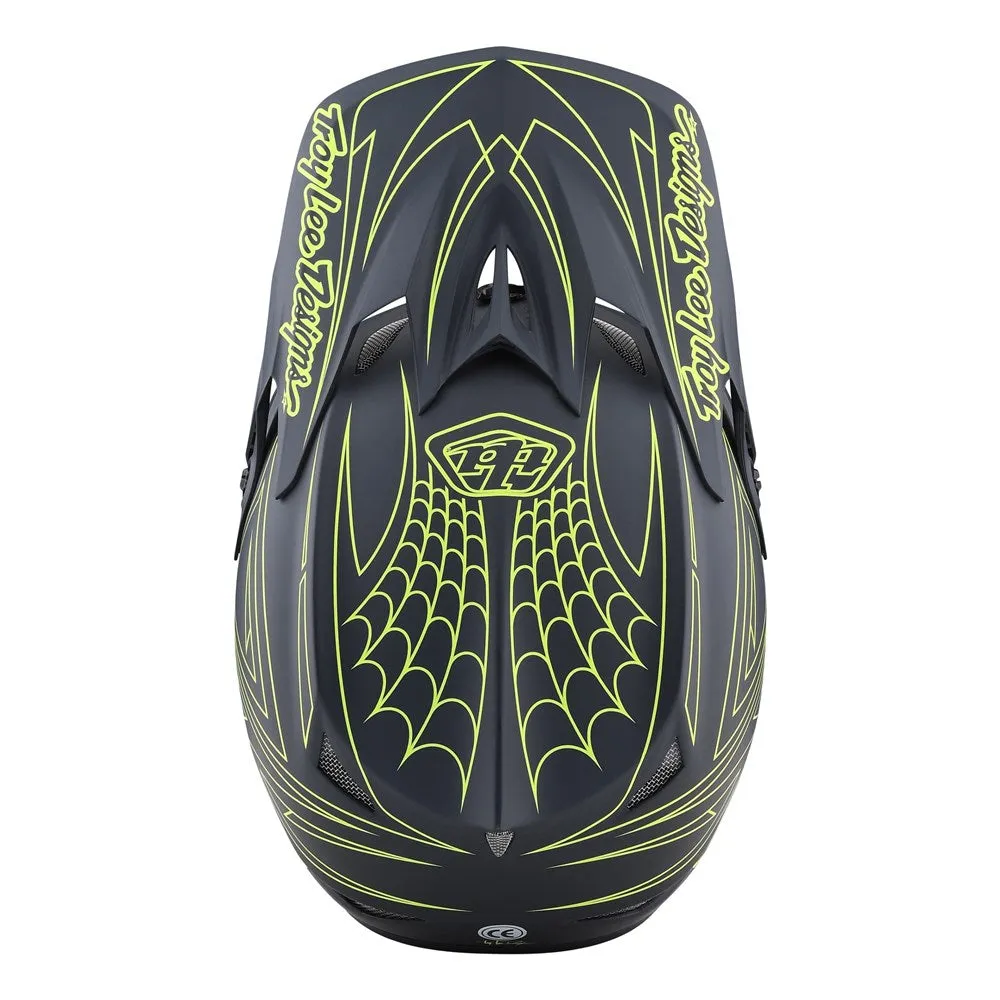 TLD D3 AS Fiberlite Helmet Spiderstripe Grey / Yellow