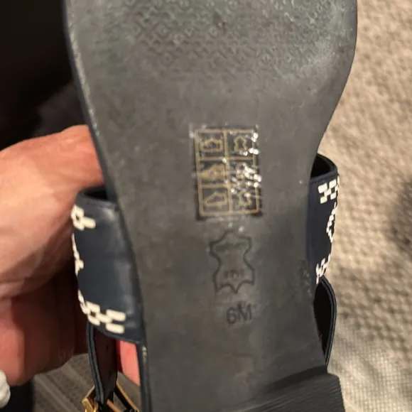 Tory Burch Reena leather Aztec flat sandal
