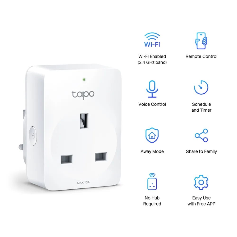 Tp-Link Tapo P100 Smart Plug (2Pack)
