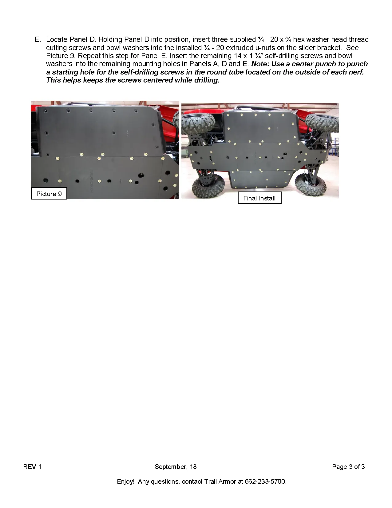 Trail Armor Yamaha Viking 700, Viking EPS, Viking EPS SE Full Skids with Integrated Sliders 2014 - 2024