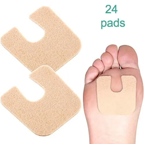 U-Shaped Felt Callous Pad - Self Adhesive - 24 Pack