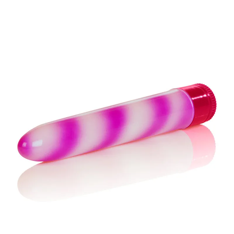 Waterproof Candy Cane Pink 7in Vibrator