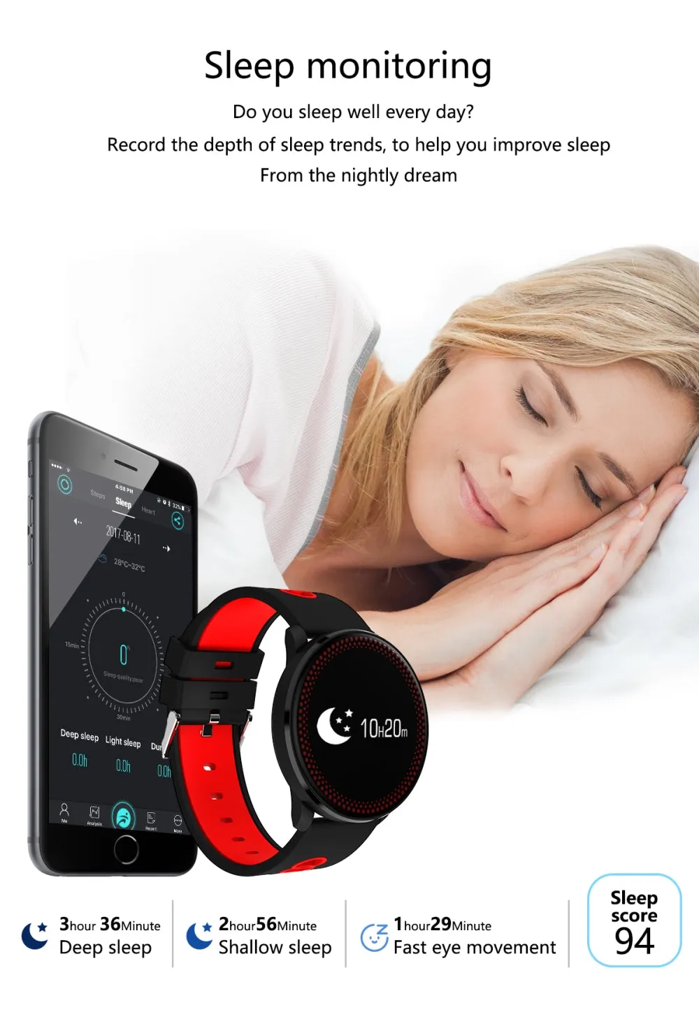 Waterproof Smart Fitness Bracelet
