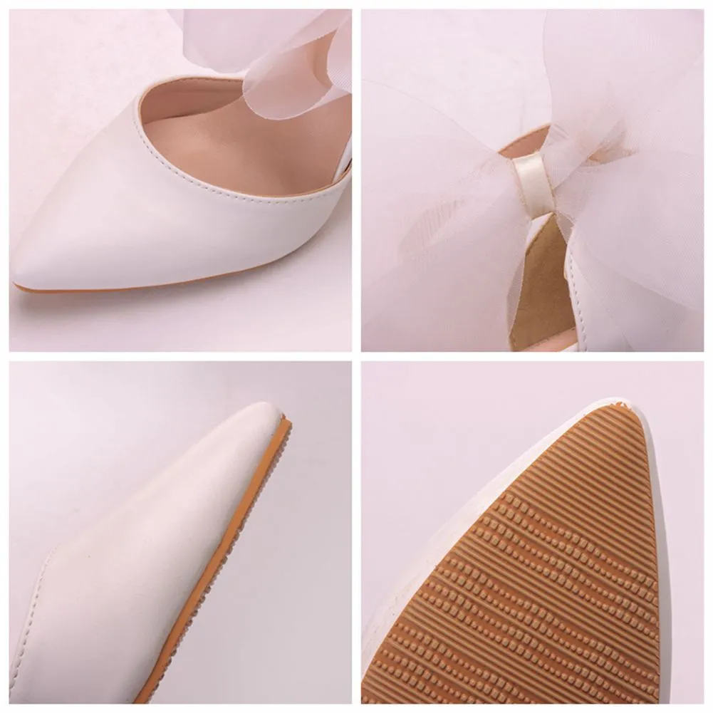 White Butterfly Flower Stiletto
