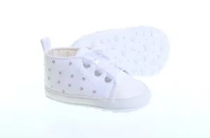 White Sneakers with Pink Sequins