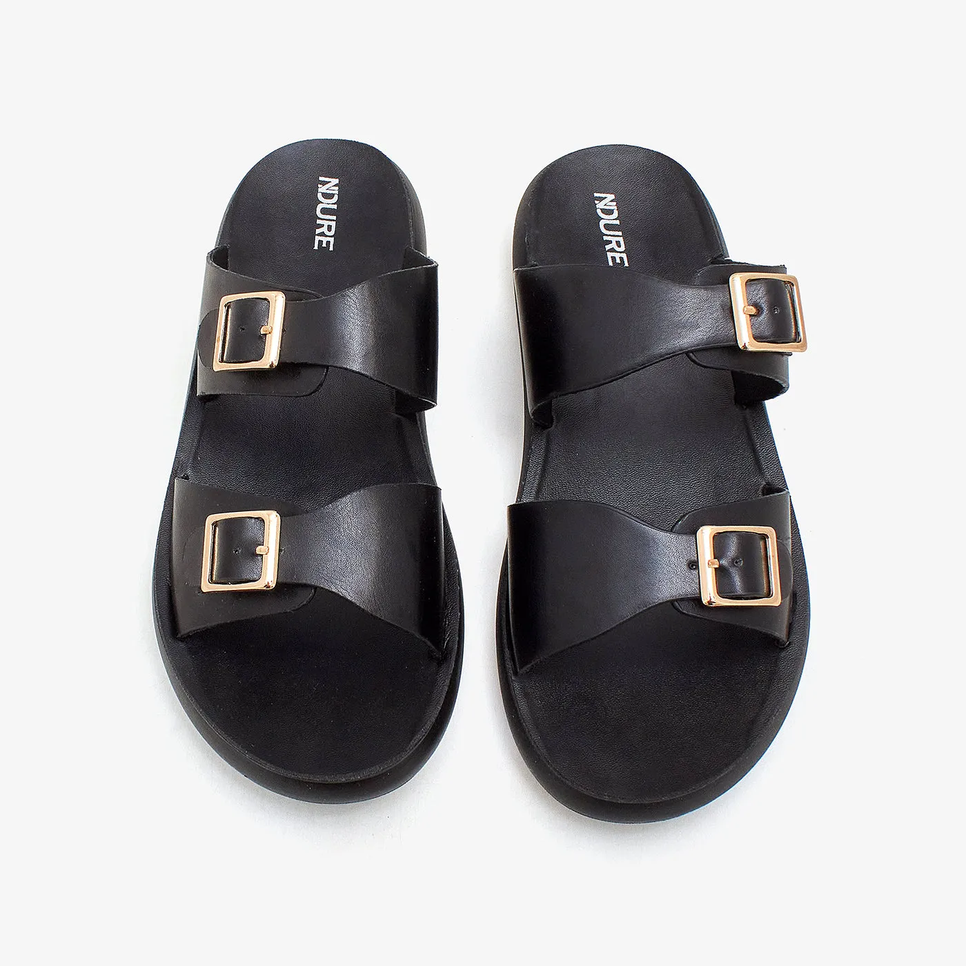 Women's Buckled Slides