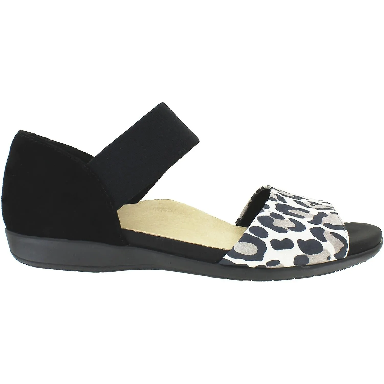 Women's Earth Amora Black/Taupe Multi Leopard Suede