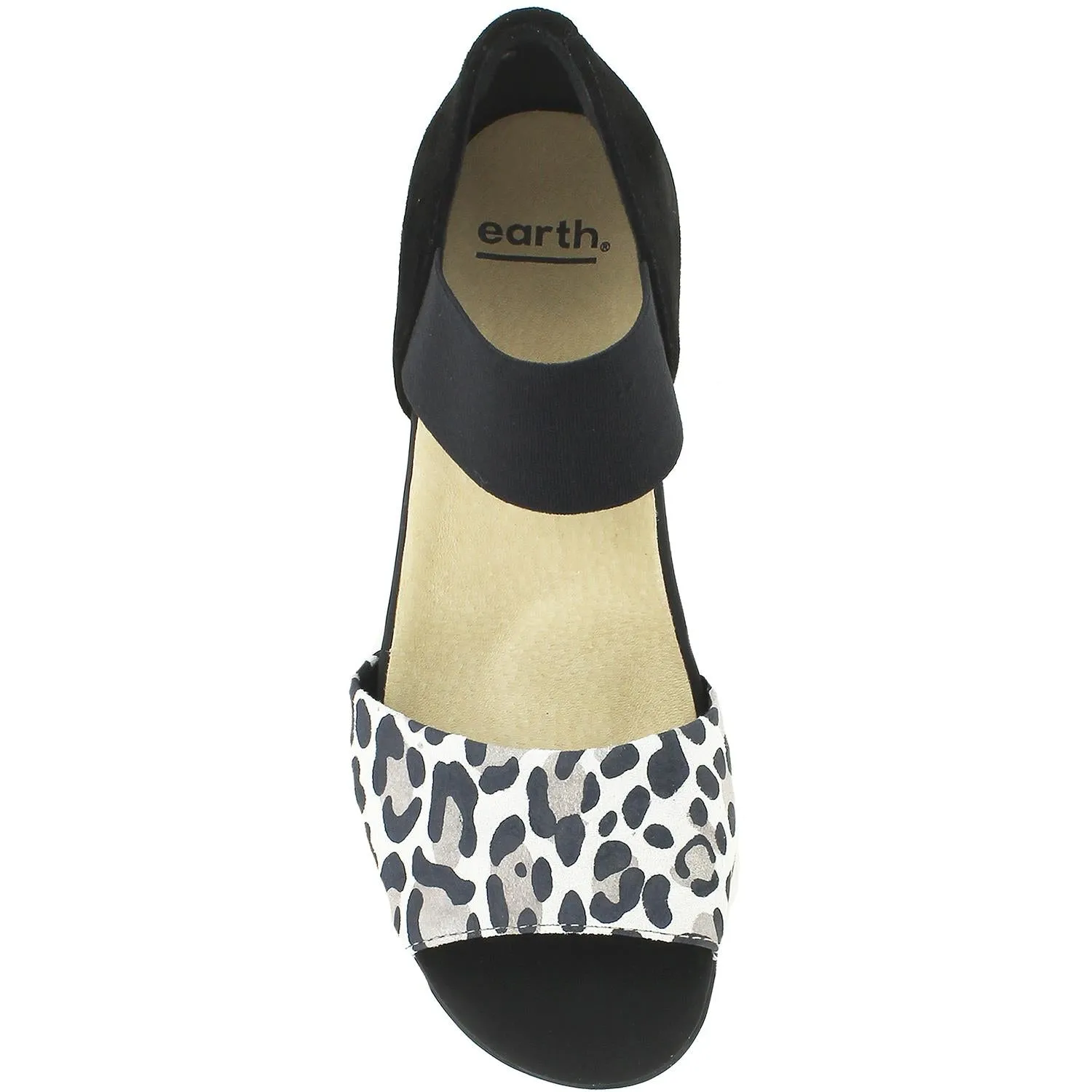 Women's Earth Amora Black/Taupe Multi Leopard Suede