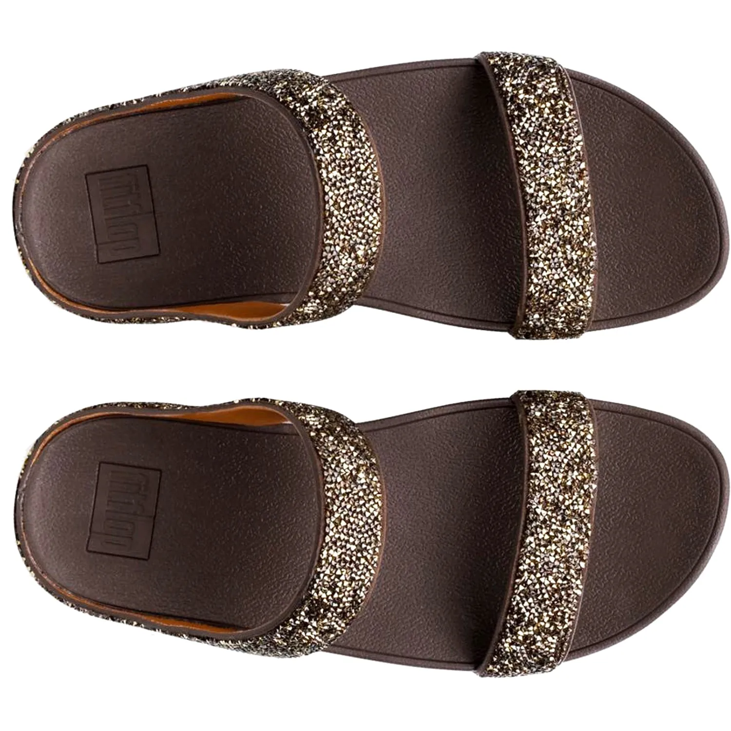 Women's Fit Flop Fino Quartz Slide Gold Leather