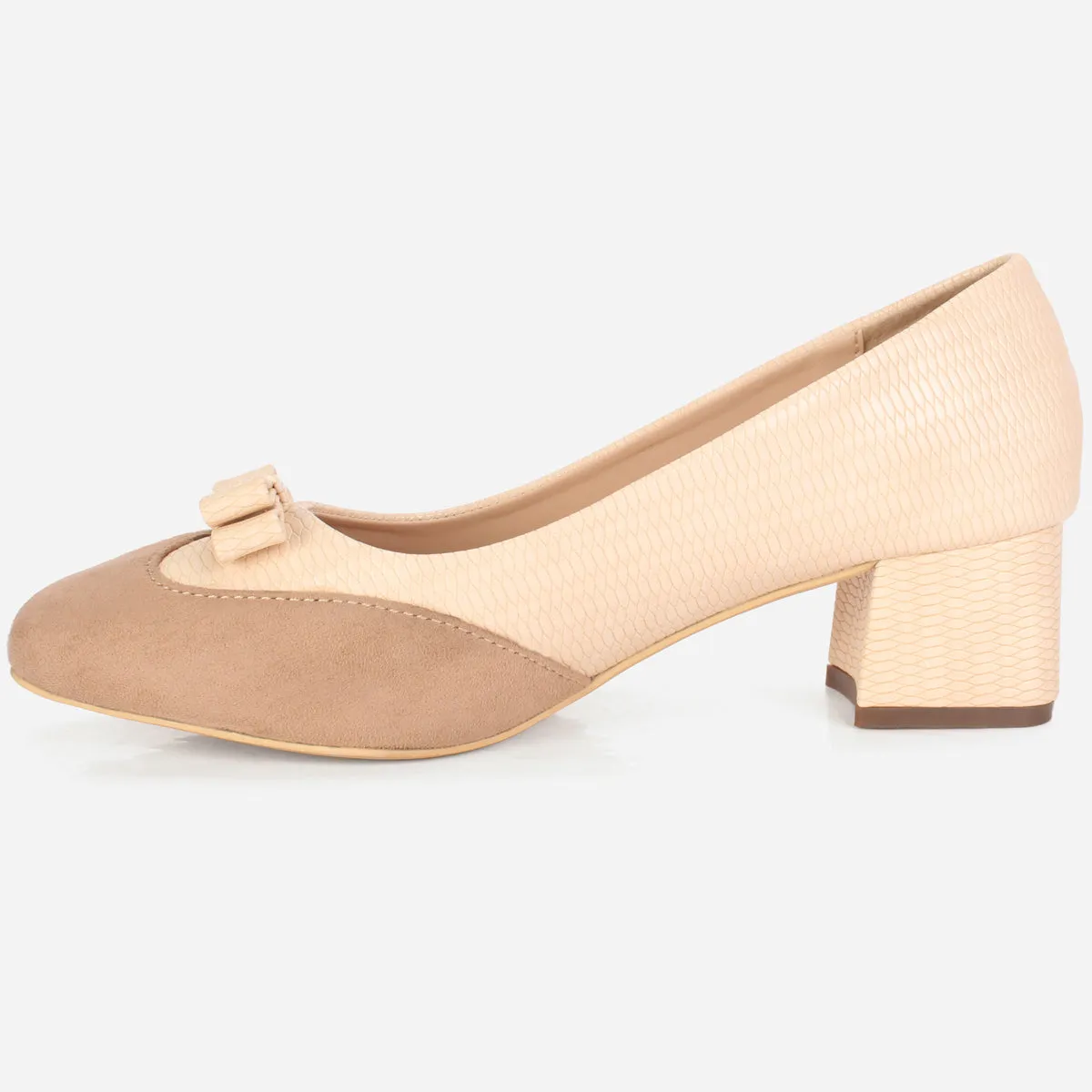 Womens "SKARLET" Round Toe Slide In Court Shoes