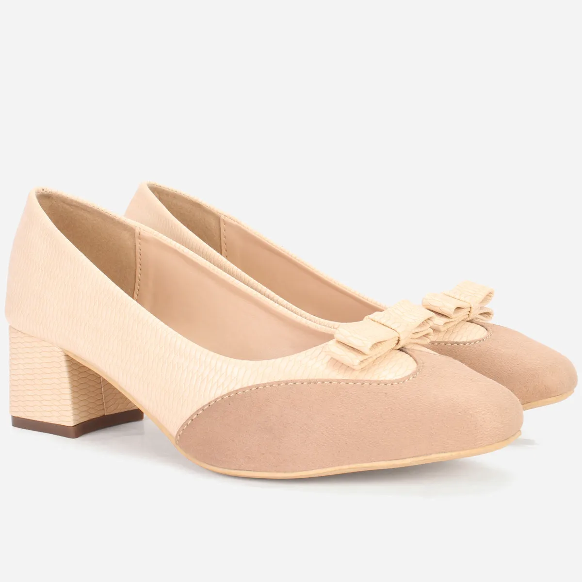 Womens "SKARLET" Round Toe Slide In Court Shoes