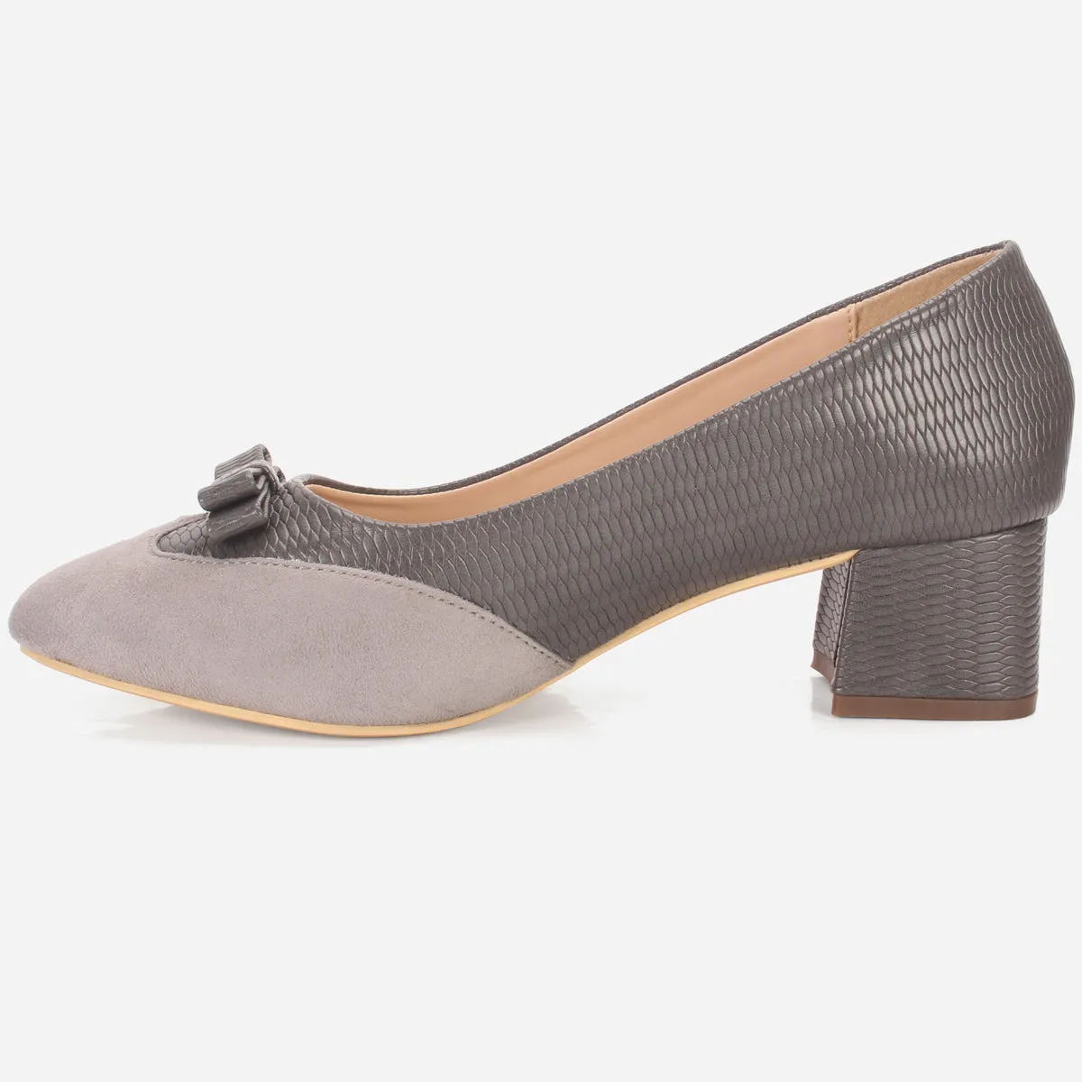 Womens "SKARLET" Round Toe Slide In Court Shoes