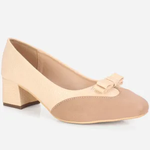 Womens "SKARLET" Round Toe Slide In Court Shoes