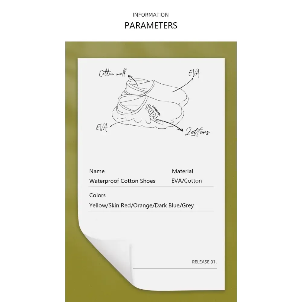 Y2K Waterproof Cotton Insole Slipper for Style and Comfort